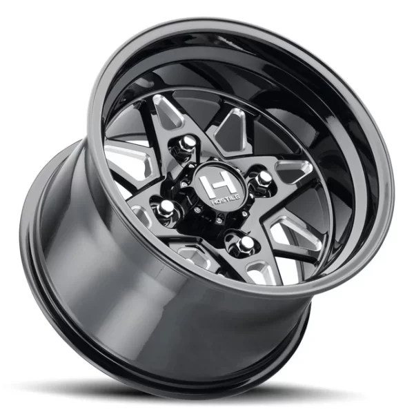 Hostile HF14 Holeshot UTV Wheel - Gloss Black Milled