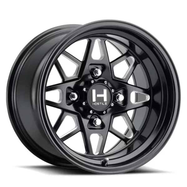 Hostile HF14 Holeshot UTV Wheel - Satin Black Milled